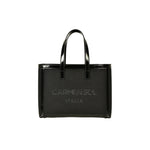 Venezia black canvas mini tote