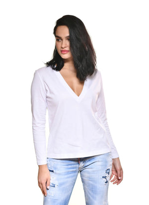 Long sleeve V neck Tee