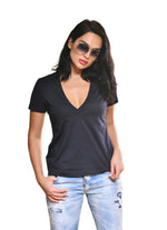 Short sleeve V neck tee